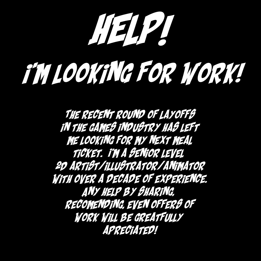 EmtheLimey's tweet photo. Hey all, It seems I am once again facing redundancy following BeHaviour Interactive's recent spate of layoffs. If anyone knows of anywhere needing a senior 2D artist, Illustrator, graphic designer, or even prop maker, send them my way! https://t.co/rvdVqTjVuj