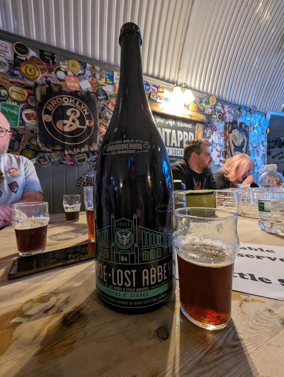 I have finally shared my last <a href="/StoneBrewing/">Stone Brewing</a> Groundbreaking Collaboration bottle with <a href="/SXbottleshare/">SX Bottle Share</a> it's a journey that's taken 10 years. Sticks n' Stones is an imperial pilsner brewed with <a href="/lostabbey/">The Lost Abbey</a> and it's tasting like a doppel bock and it's great!
