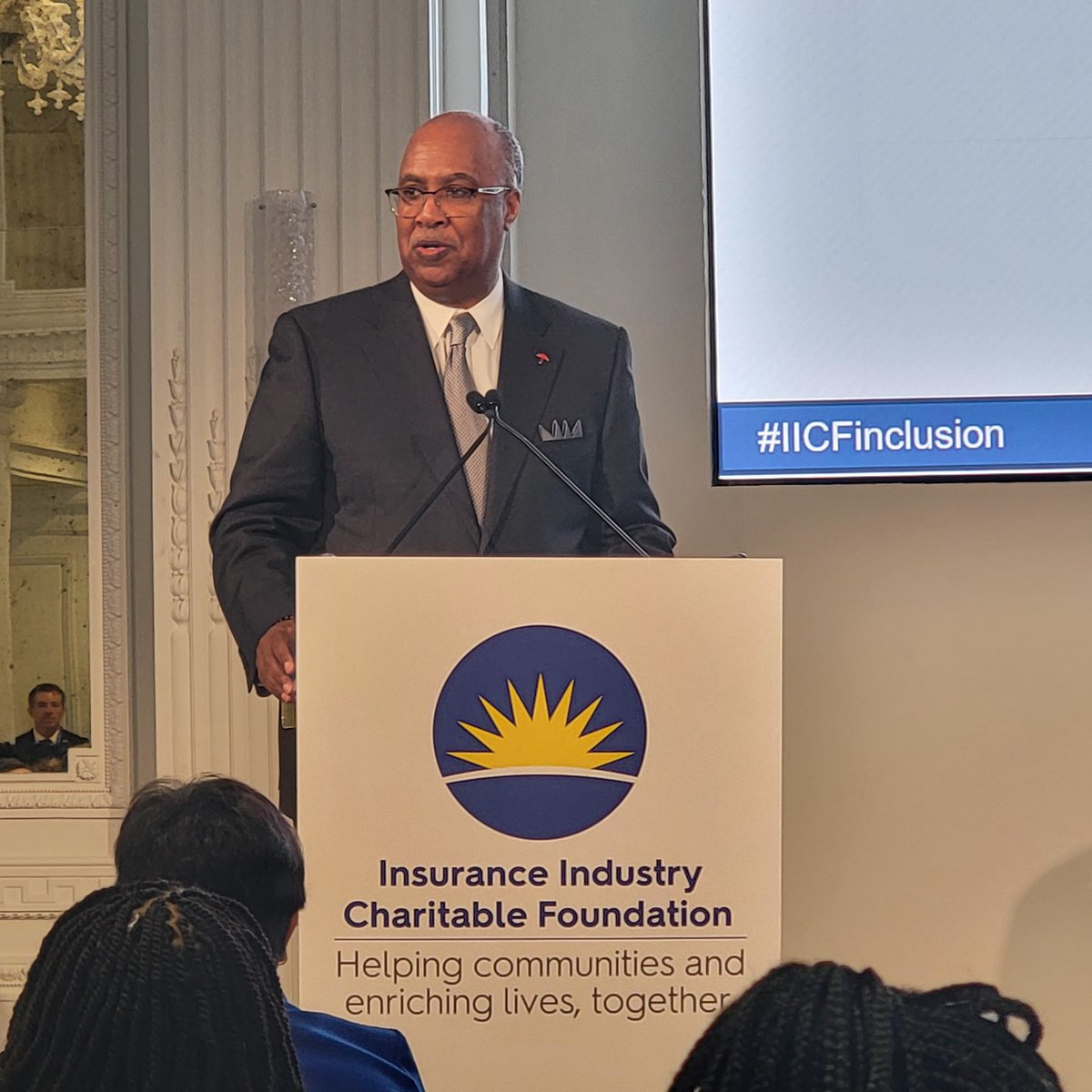 iiiorg's tweet photo. If I'm going to fully embrace inclusion, how do I attract talent to come? How do I attract talent to stay? How do I make people feel welcome and belong? This is what companies need to ask themselves, said Ricky Jones, @Travelers 
#IICFInclusion @doubleicf #DEI https://t.co/XiL63wfuU1
