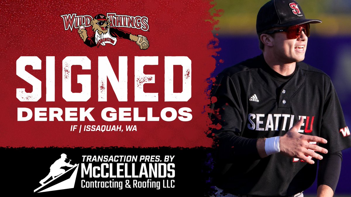 Washington Wild Things (@washwildthings) on Twitter photo We've signed IF <a href="/DerekGellos/">Derek Gellos</a> to the active roster from <a href="/SeattleUBase/">Seattle U Baseball</a>, as he comes off a 2nd-Team All-WAC season.
Transaction presented by McClellands Contracting and Roofing, LLC, Pittsburgh's No. 1 roofing company.
📖: bit.ly/3xebFEW
#WildThings We've signed IF <a href="/DerekGellos/">Derek Gellos</a> to the active roster from <a href="/SeattleUBase/">Seattle U Baseball</a>, as he comes off a 2nd-Team All-WAC season.
Transaction presented by McClellands Contracting and Roofing, LLC, Pittsburgh's No. 1 roofing company.
📖: bit.ly/3xebFEW
#WildThings