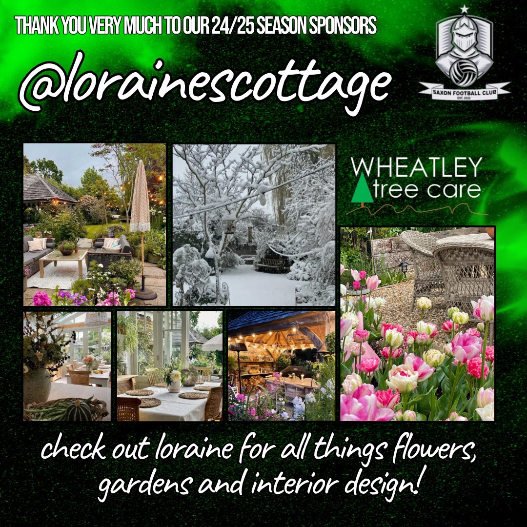 Huge thanks to Loraine and Wheatley Tree Care for their support ahead of the new season! Up the Saxon ❤️