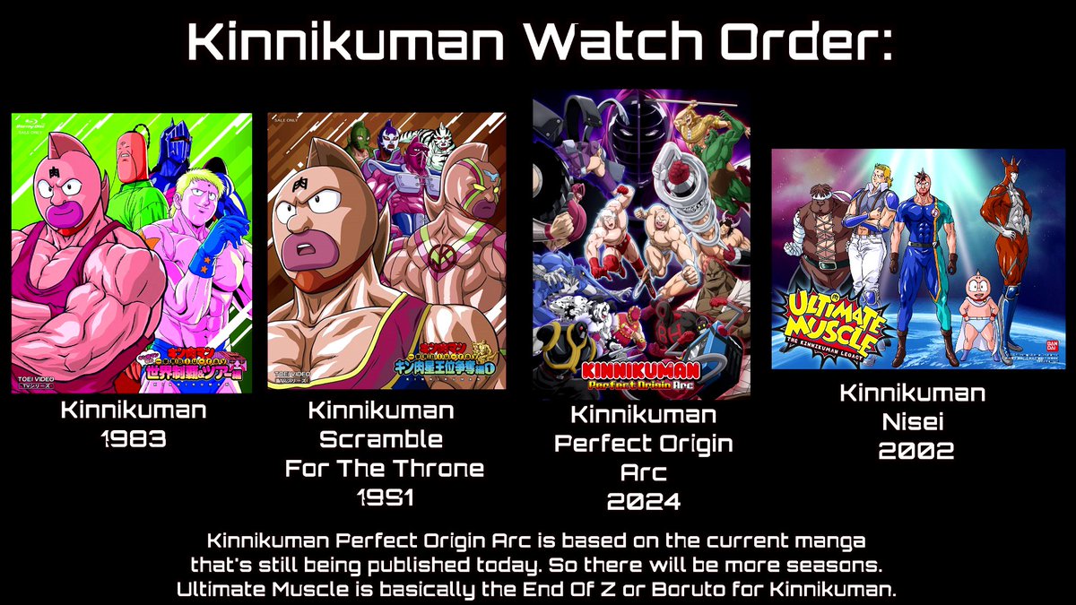 THEAnimeHERO's tweet image. Kinnikuman Perfect Origin Arc will debut on Netflix July 8th. I'm not expecting people to catch up in time so if you want to jump in to the 2024 anime then go ahead. Toy collectors & wrestling fans are welcome, too. Please, share.
My videos on Kin 2024.
youtube.com/playlist?list=…