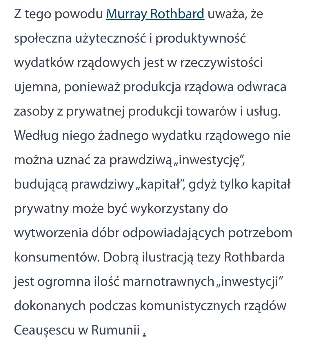 Fakt na dziś od Rothbarda.