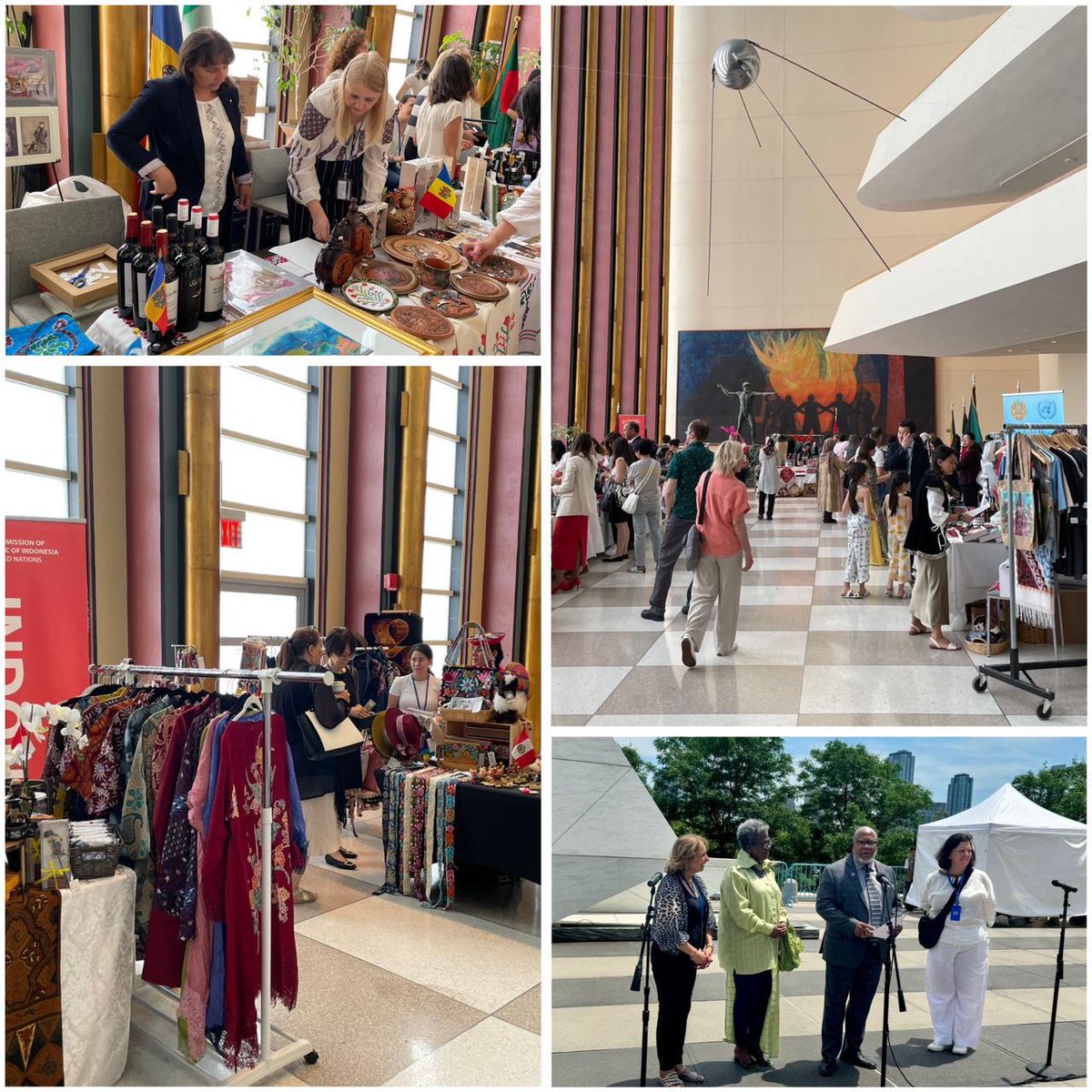 UKRinUN's tweet photo. 🇺🇦 is delighted to join the EU 🇪🇺 family at the 2024 UN International Bazaar. Grateful to UN Delegation Spouses’ Club for organizing this event and supporting charitable activities for those in need. #Ukraine #UNBazaar https://t.co/Q4NersVVVC