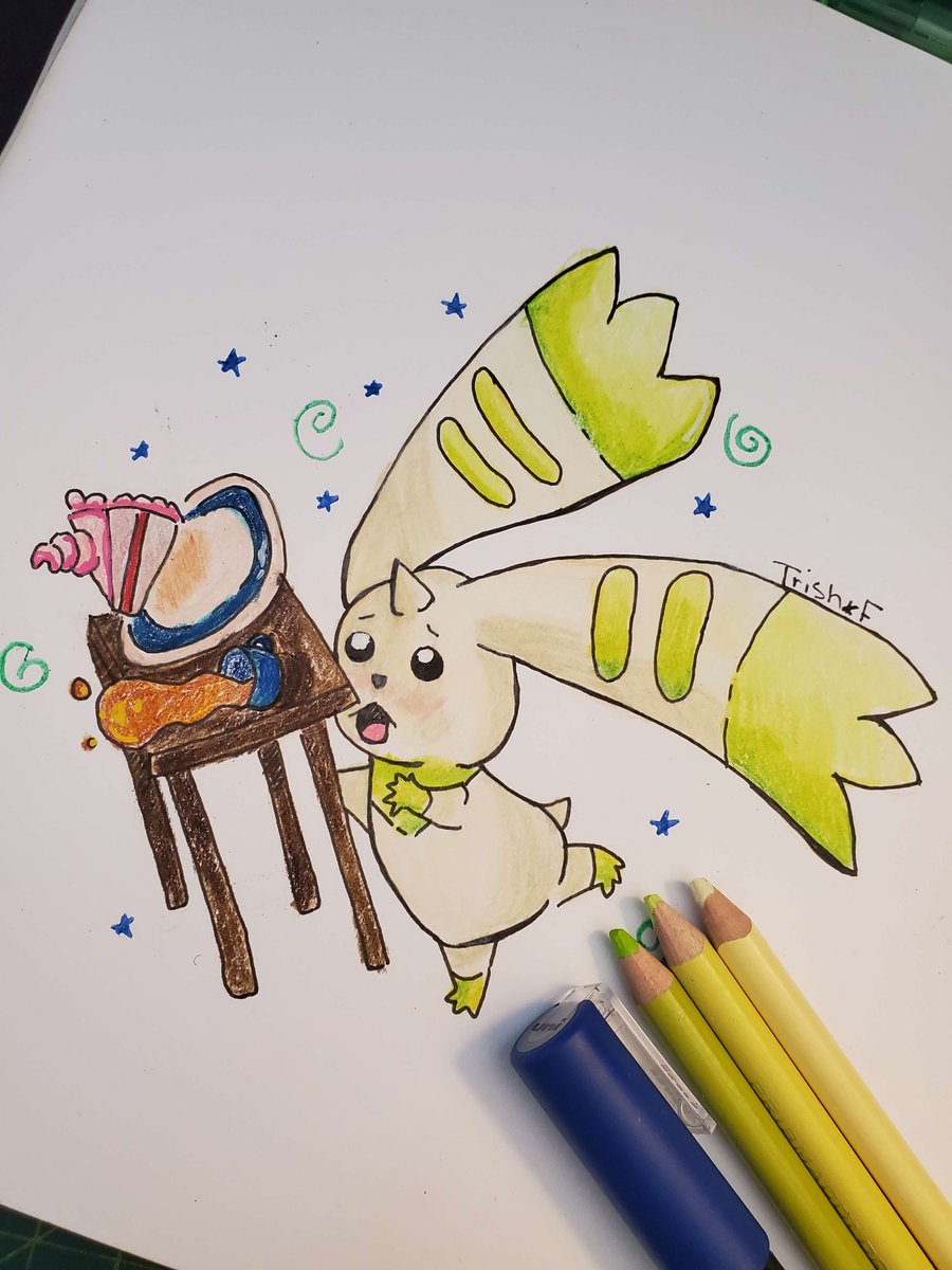TrishFaillace's tweet photo. I think I forgot to post Terriermon here. It's my second commission Terriermon! #terriermon #digimon #mentalheath #commissions https://t.co/WfgJgLL6n4