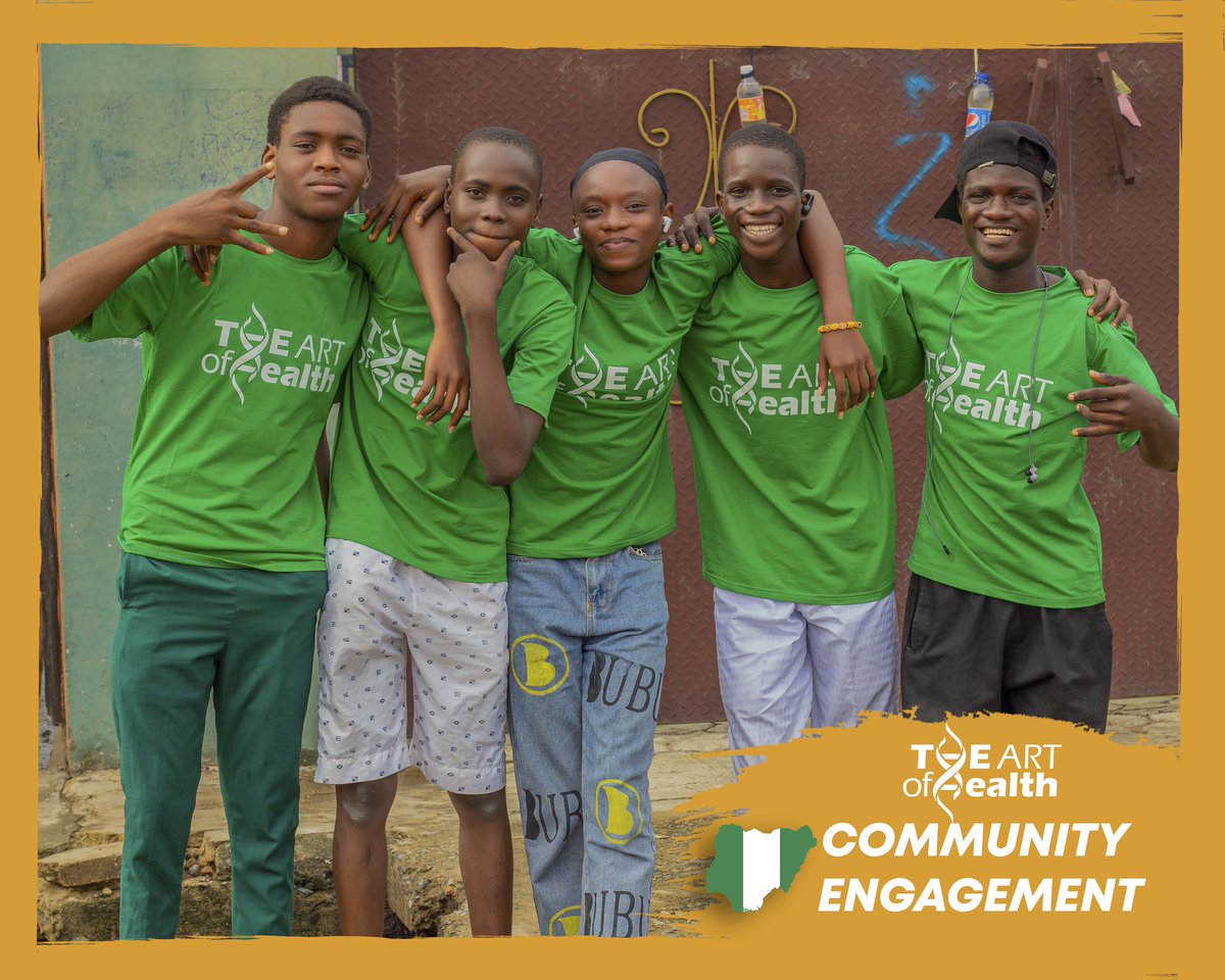 engaging_tino's tweet photo. A bit teary eyed seeing 📸 of some of the amazing young  @art_ofhealth champions in Nigeria, promoting health awareness through the creative arts 🇳🇬🔥 

Grateful for what I do and the wonderful people I get to do it with🥹🙏🏾💚 https://t.co/tyWLZHVXSK