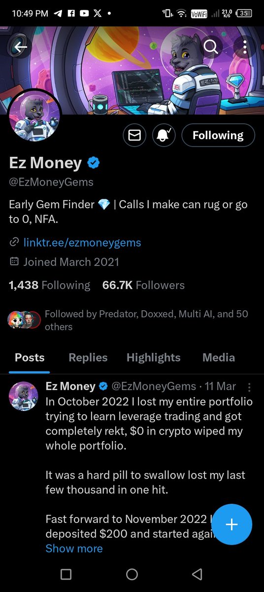 Eth__Guy's tweet photo. @EzMoneyGems @PredatorGems GdzCgPmWvzBqiFQotBq1hdCWycwo4tdEeGVydbPsHdtn

Done boss https://t.co/ocSNstgbGR