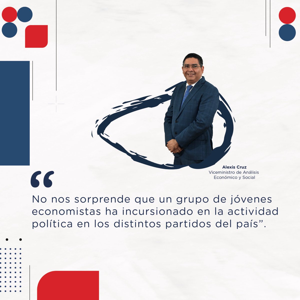 mineconomiard's tweet photo. El viceministro del #VAES del @MinEconomiaRD, @AVCruzRodriguez, hace un analisis de la participación de los economistas en la vida política del país, siendo la mayor participación en puestos electivos para ser miembros del congreso o para alcaldes.

🔗 https://t.co/kikdgVS8jU https://t.co/8CMGH5RJwg