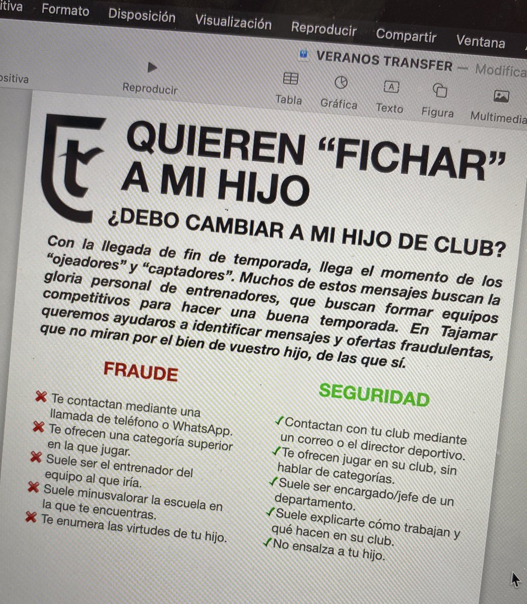 Llegó el verano, momento en que entrenadores del Alevin “Z” que jugará el año que viene en la división “SuperTopPlus” escribirá a tu hijo o a ti diciendo que vayáis a probar a su club, que seguramente tenga un convenio von el Real Madrid. 

Bakalá! 😂😂😂