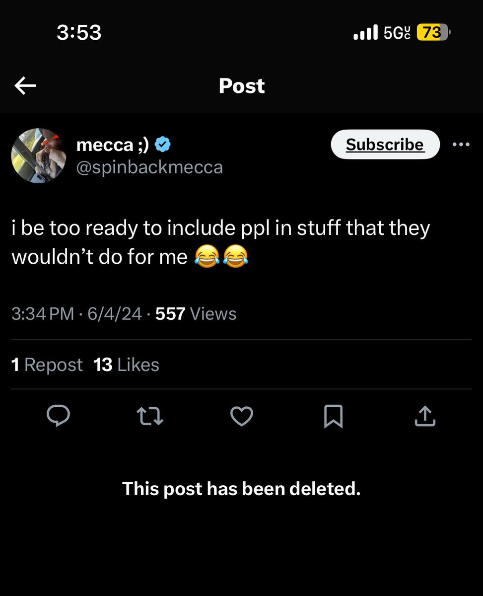 idk why she delete bc this real af. like omg i get mad at myself