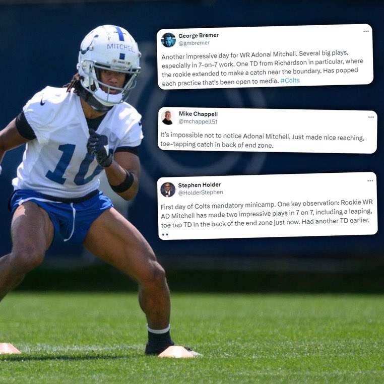 #Colts rookie WR Adonai Mitchell hasn’t even seen a snap yet and is already turning heads👀🔥 #ForTheShoe