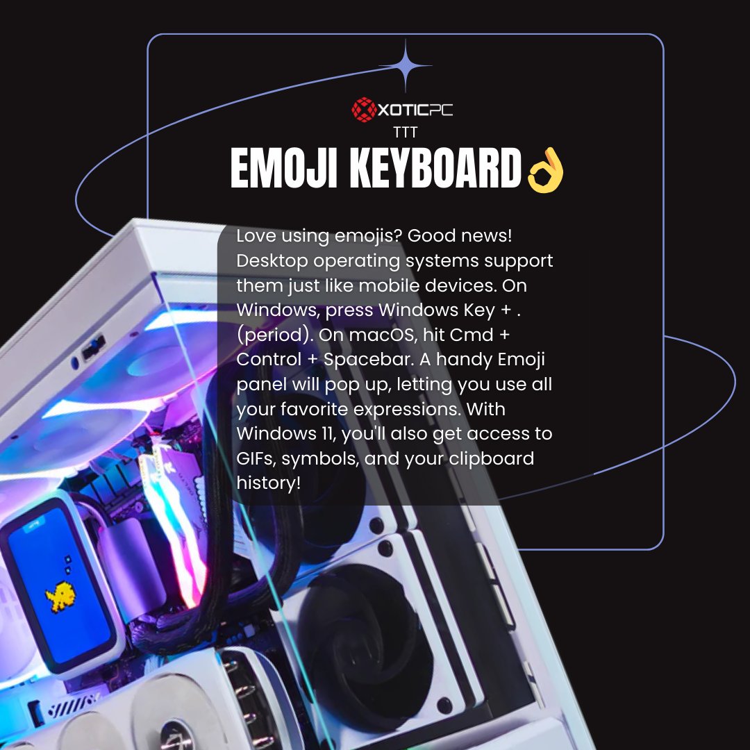 XoticPC's tweet image. 😎💡#TechTipTuesday #ComputerTips #emoji🛠️
