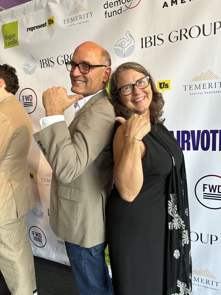 Inspired by <a href="/FairVote/">FairVote</a> founders #CynthiaRichieTerrell and #RobRitchie at 2024 Awards Gala. #FairVoteAwards #Ranked ChoiceVoting