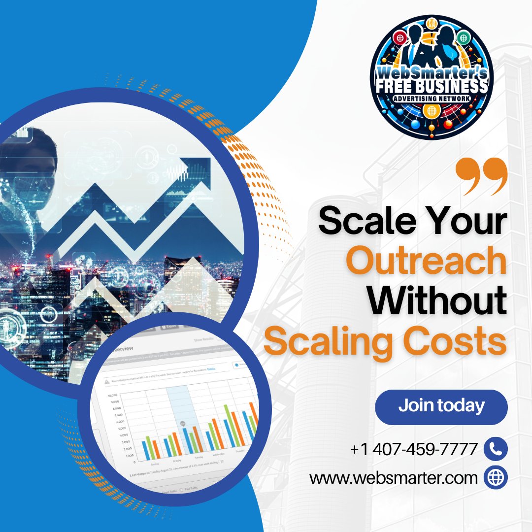freebusadnet's tweet image. Scale your outreach without scaling costs with WebSmarter! Access our Business Advertising Network and connect with potential customers in numerous cities for FREE. Register now! 📊

#Businesspromotion #Outreach #Scalefree #FREEBusAdNet