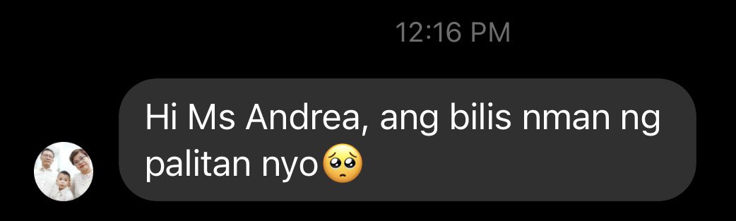 superandreaj's tweet photo. from Ms. Phines.. Hahahaha cutie ng emoji ni Mam. https://t.co/JT5VGvlbxs