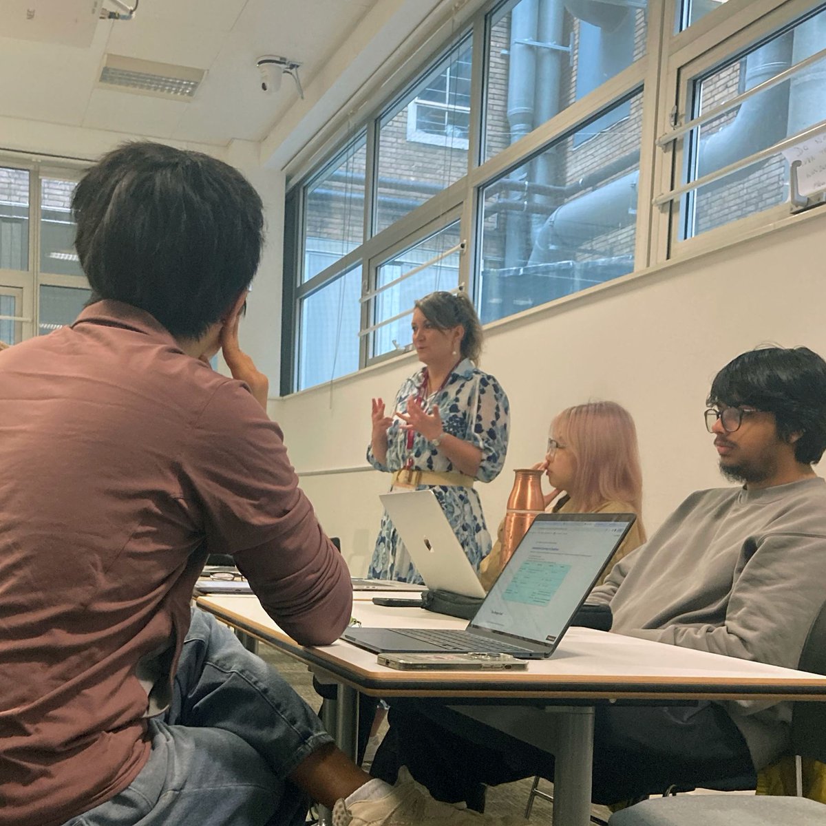 UCLSTEaPP's tweet photo. Exciting day in #HowtoChangetheWorld!📢 Students engaged in insightful conversations with industry experts for this year's challenge: Water and Sanitation.🌊🚰 Our #STEaPP staff are also hosting feedback sessions to guide students on improving their projects.

#uclengineering https://t.co/556uiIzyOL
