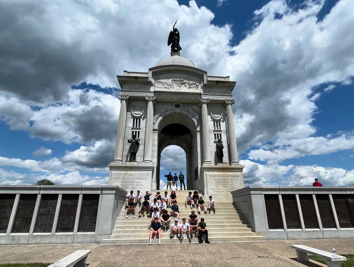 PrincetonAcadSH's tweet photo. Last week our 7th grade set off on their signature trip to @gettysburgnps! The spot of President Lincoln’s famous Gettysburg Address was among many of the historic sites they visited!  #HeCanBe https://t.co/20M7qhBqyW