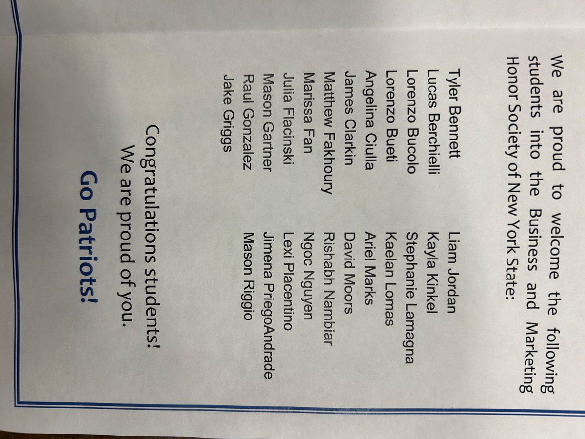 Congratulations to the students inducted into the Business and Marketing Honor Society of NYS at John Jay HS yesterday! Great work! <a href="/WCSDEmpowers/">WCSDEmpowers</a>