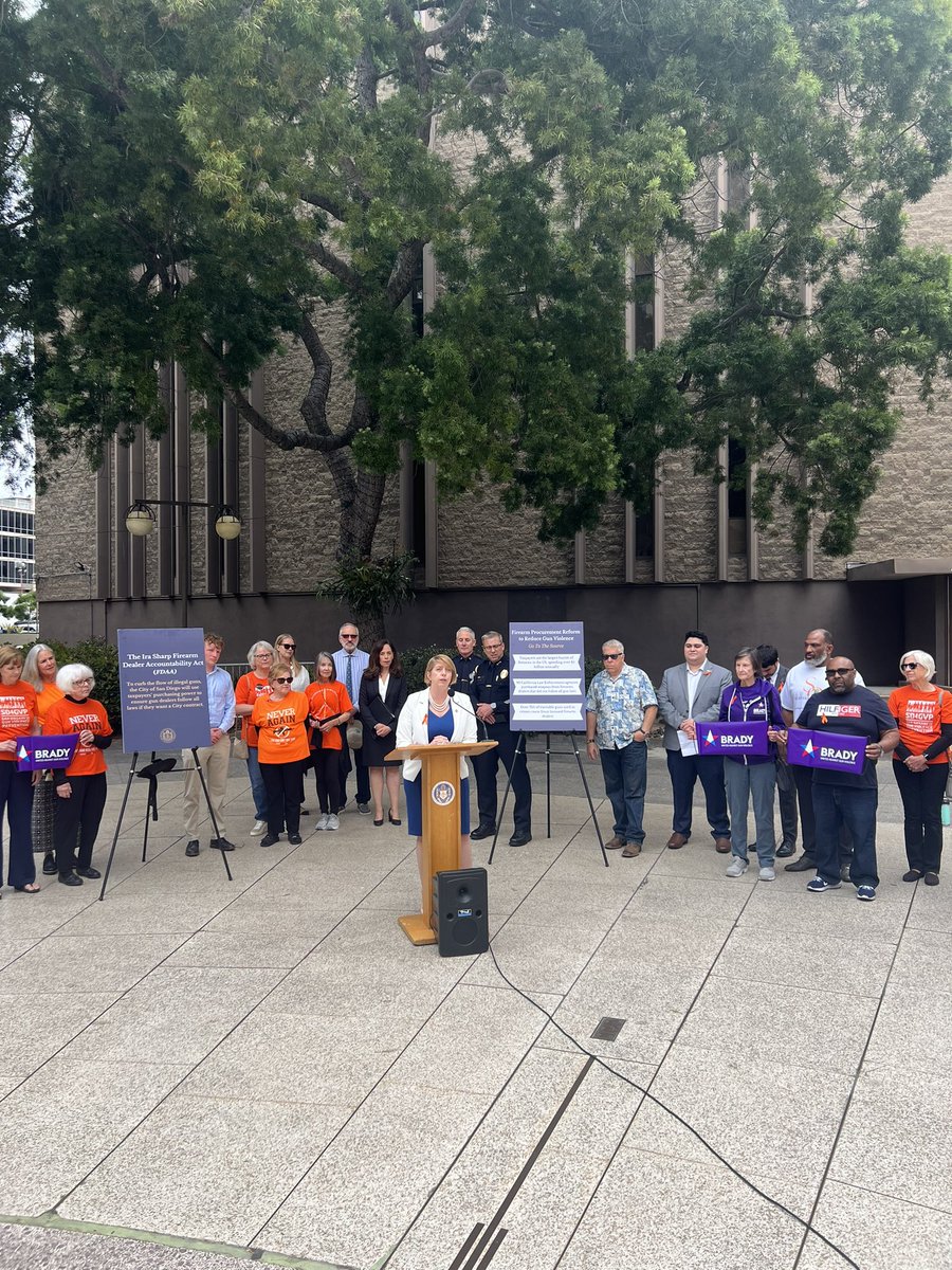 Happening now: Council member <a href="/marnivonwilpert/">Marni von Wilpert for Congress</a> celebrates San Diego becoming the first city in the nation to ensure tax payer money does not contribute to the gun violence epidemic. #ProcurementReform