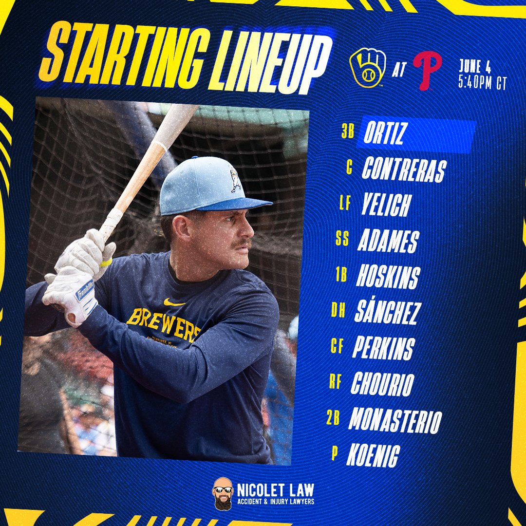 Rookie of the Month in the leadoff spot 👀

📺: @BallySportWI 
📻: <a href="/620wtmj/">620 WTMJ</a> 

#ThisIsMyCrew X <a href="/NicoletLaw/">Nicolet Law Office</a>