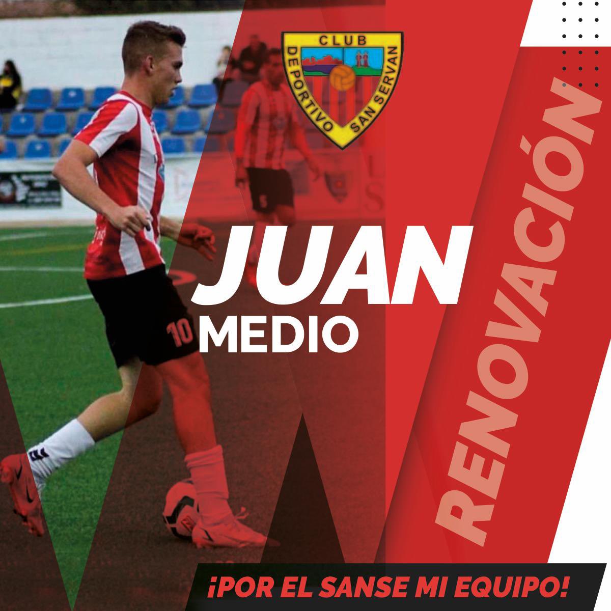 💣 RENOVACIÓN IMPORTANTE 💣

Hoy anunciamos la renovación 📝 de uno de los jugadores importantes del CD San Serván. Juan Gallardo

A pesar de su juventud se trata de uno de los pesos pesados en el vestuario. Jugador con mucha calidad.

Gracias por confiar en este proyecto, Juan.