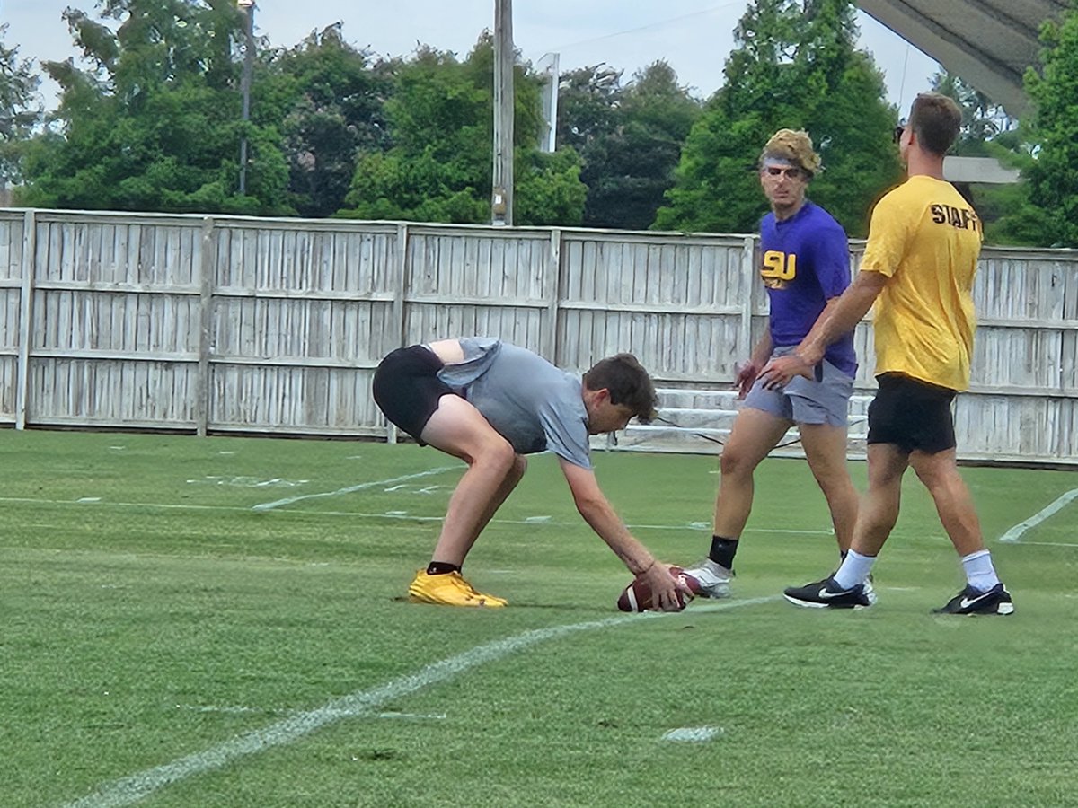 Luke Gulino (@lukegulino2010) on Twitter photo Awesome LSU Long Snapping Camp today. There were 17 Long Snappers!! Great to learn from the LSU LS'ers and several LS'ers from the local area.
Learn>Work>Improve>Execute... repeat.
<a href="/coachbrock923/">Brock Matherne</a> <a href="/CoachGaspard/">Tyler Gaspard</a> <a href="/Coach_Hankton/">Cortez Hankton Jr.</a>
<a href="/Coach_Nagle/">Slade Nagle</a> <a href="/hokieav8r/">Cliff Anders</a> <a href="/Prokickercom/">Ray Guy Prokicker Kicking Camps</a>
<a href="/callais_jr/">Andre Callais Jr</a> Awesome LSU Long Snapping Camp today. There were 17 Long Snappers!! Great to learn from the LSU LS'ers and several LS'ers from the local area.
Learn>Work>Improve>Execute... repeat.
<a href="/coachbrock923/">Brock Matherne</a> <a href="/CoachGaspard/">Tyler Gaspard</a> <a href="/Coach_Hankton/">Cortez Hankton Jr.</a>
<a href="/Coach_Nagle/">Slade Nagle</a> <a href="/hokieav8r/">Cliff Anders</a> <a href="/Prokickercom/">Ray Guy Prokicker Kicking Camps</a>
<a href="/callais_jr/">Andre Callais Jr</a>