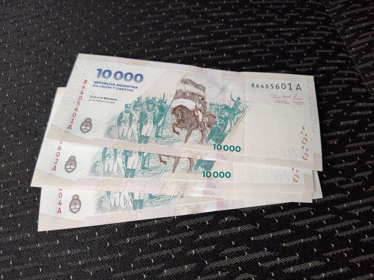 Ya circulan los nuevos billetes de 10.000
