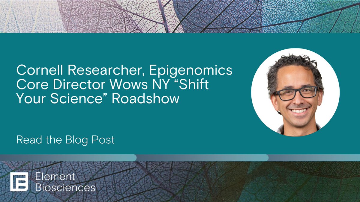 🚀 Dr. William Lai from Cornell's #Epigenomics Core Facility is accelerating gene regulation #research with Element's #AVITI system! Cutting costs &amp; boosting speed. ➡️ Learn more: bit.ly/3KucUD7

🚀🔍 Want to be featured? Tell us your story: bit.ly/4aWHXD6