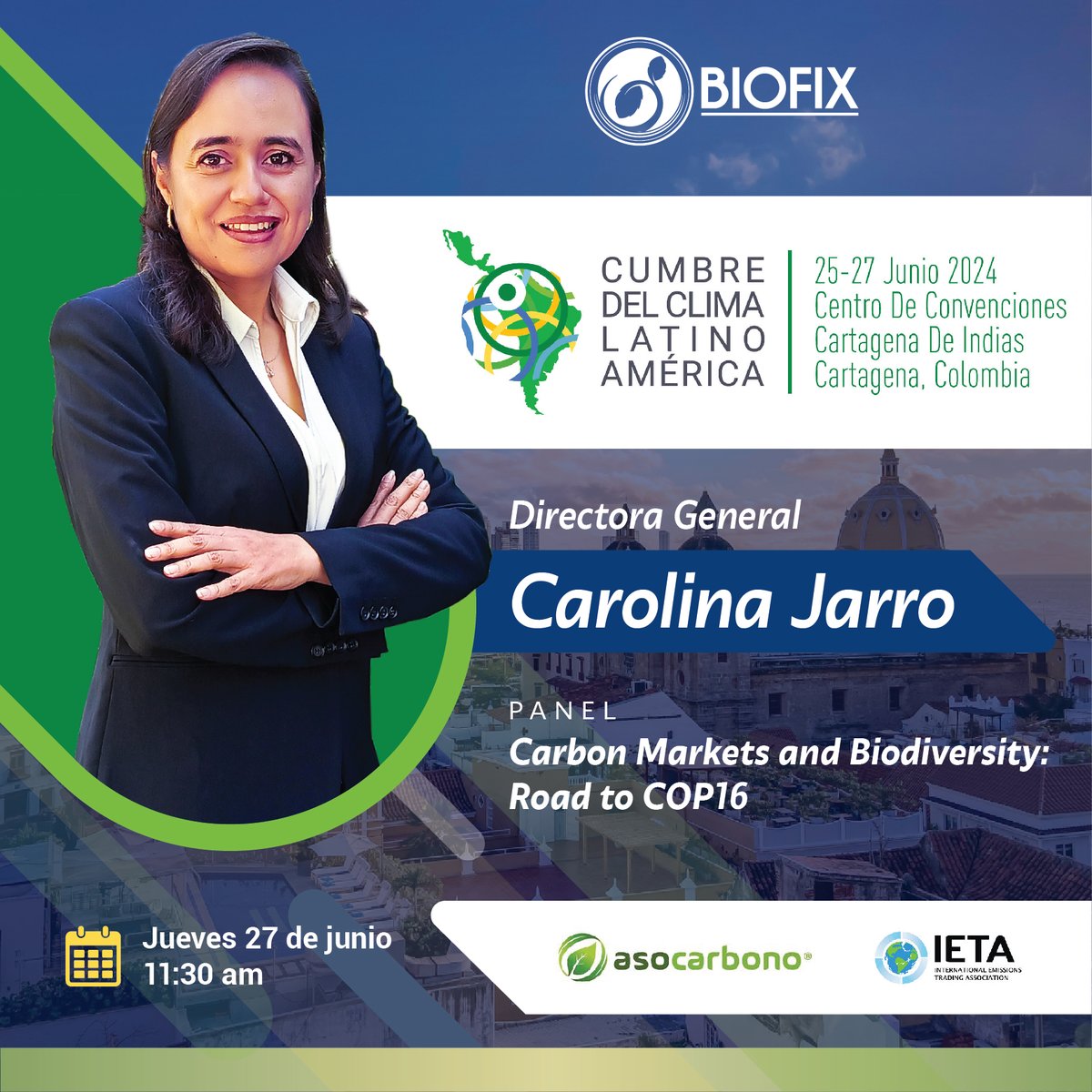 🌿 ¡Estamos emocionados de compartir que nuestra Directora General, Carolina Jarro, será panelista en el Breakout 7 de la Cumbre del Clima Latinoamérica!  

Puedes registrarte al evento aquí:  lnkd.in/eaC3gGCv

#LACS2024