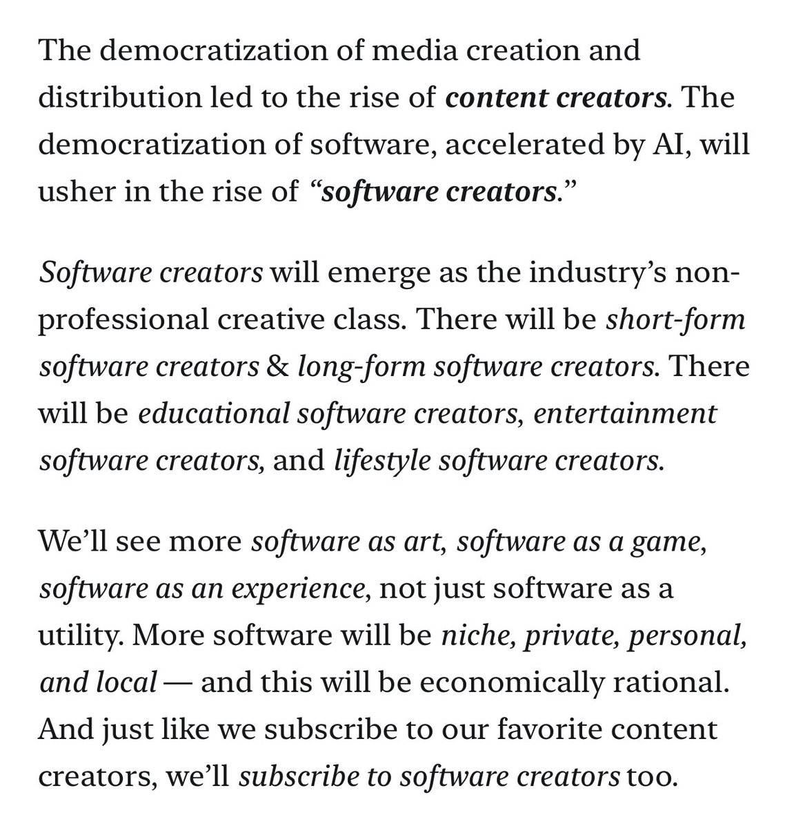 The Rise of the “Software Creator”