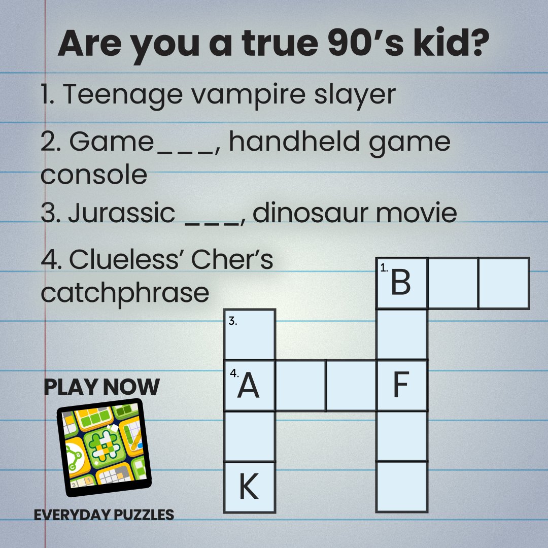 EverydayPuzzles's tweet photo. Are you a true 2000s kid? Take on our trivia challenge and see how much you really remember from the glory days of flip phones and low-rise jeans 😎 #2000sNostalgia #TriviaNight #ChallengeYourself #EverydayPuzzlesGame