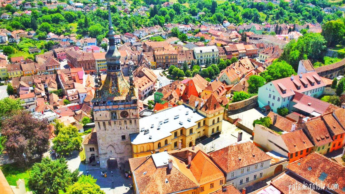 PataDeGatoTV's tweet photo. 😺 ¿Sabías que #Sighisoara es Patrimonio de la Humanidad? 

Prueba del ingenio medieval, su imponente torre del reloj custodia la entrada a esta bella ciudad amurallada, invitando a retroceder en el tiempo, explorar sus calles adoquinadas y coloridas casas.
#Rumanía #Viajes.  🇹🇩 https://t.co/Y35pOiTHNG