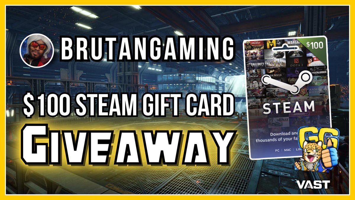 VastGG's tweet photo. $100 gift card or $100 Cash Giveaway!  

To enter, perform these tasks via the link below:

🔁  Retweet + Like  

⭐️  Follow @Brutan111 @VastGG 

Enter Here: https://t.co/IZKstLmqiR