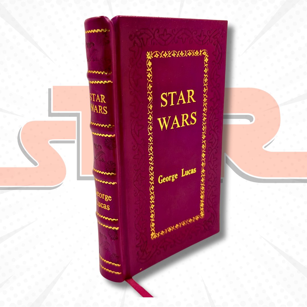 RareBiblio's tweet photo. In a quiet corner of a #booklover’s #haven, there lies a treasure unlike any other. This is no ordinary #book; it is a #leatherbound edition of #StarWars by #GeorgeLucas, a #tale of #galactic #battles and #timelessheroes. Encased in luxurious #rosewood #maroon #leather. 📕⚔️ https://t.co/xjGgEutVVl