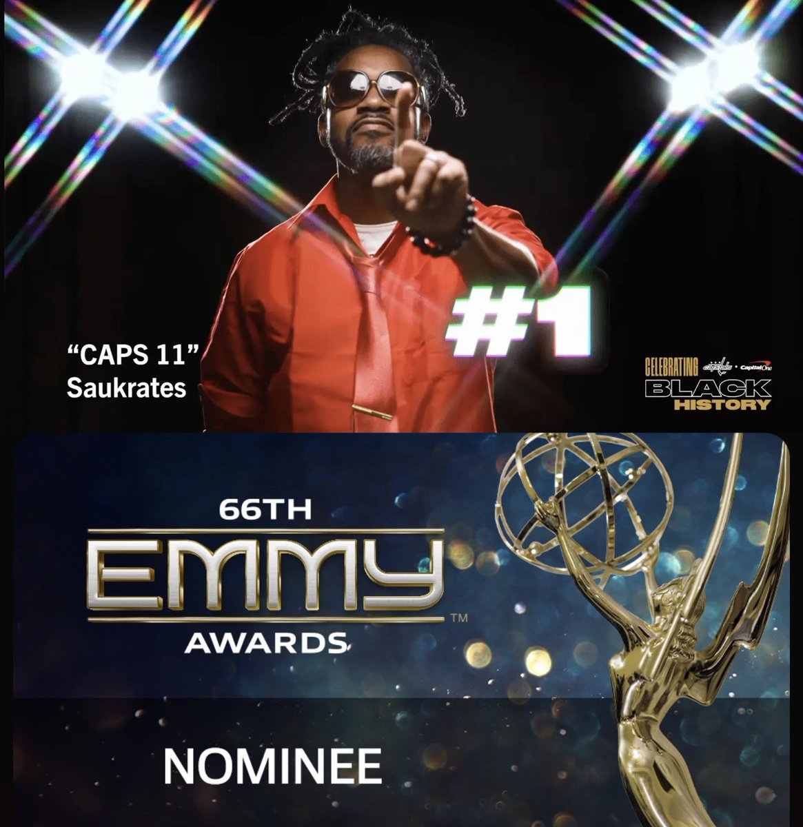 BiggSoxx's tweet photo. You cannot take this from us. This nomination alone changes people’s lives. All I gotta say is thank you to:

@NHL 
@Capitals 
@MSE 

Producer: Kwame Damon Mason @kwamster007 
Producer: Aimée Brillhart
Editor: Tim Lebeau

CAPS 11 https://t.co/vWltRvL6E9