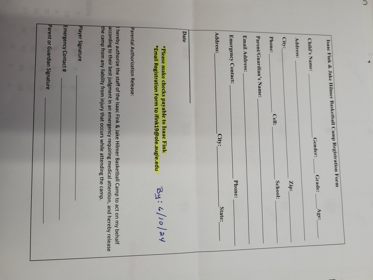 If any boys/girls in grades 7-12 are interested in Isaac's camp please contact him by June 10! #TP