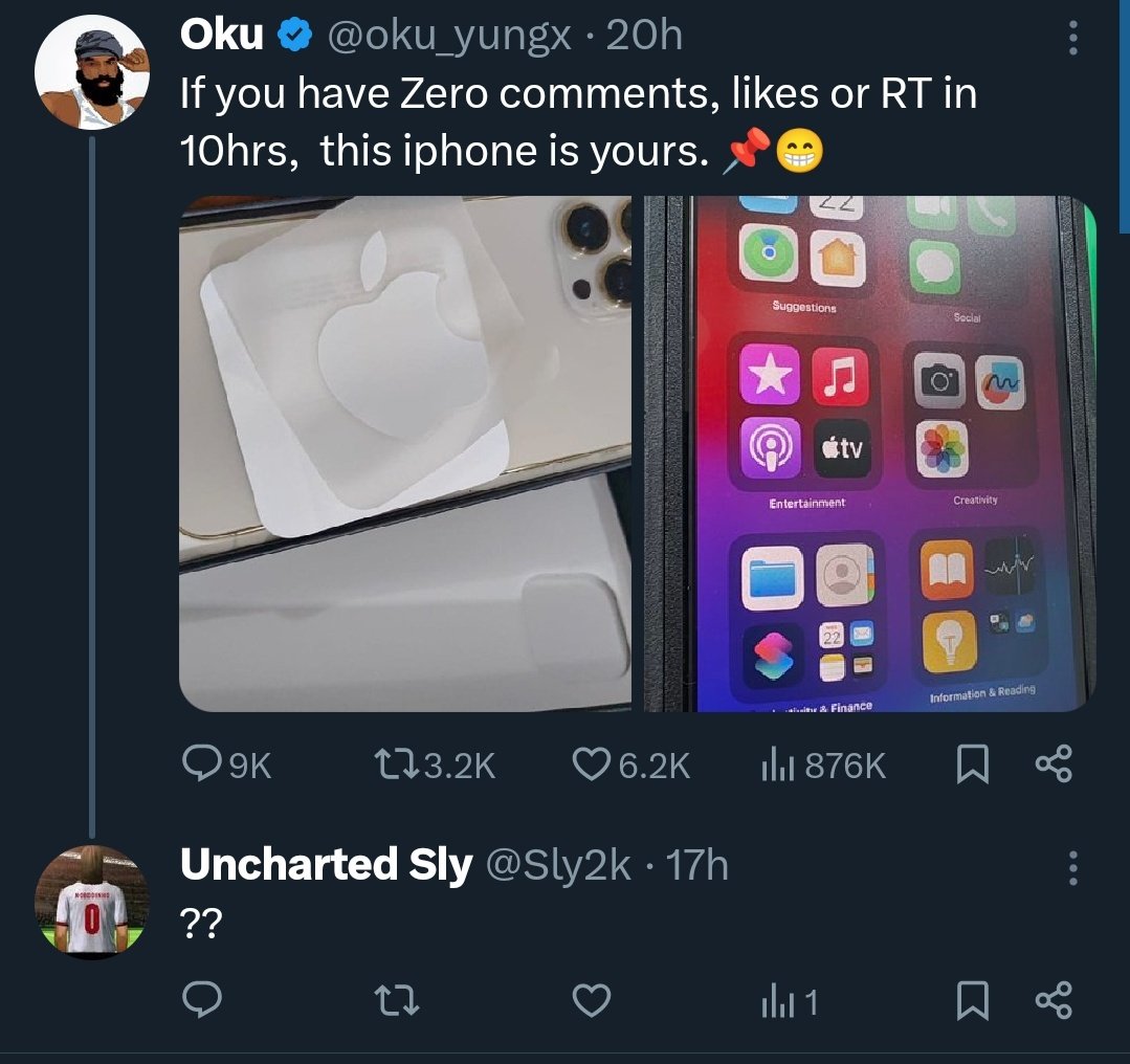Sly2k's tweet photo. @oku_yungx No like no retweets, nothing after 17hrs sef https://t.co/207NpG1QXN