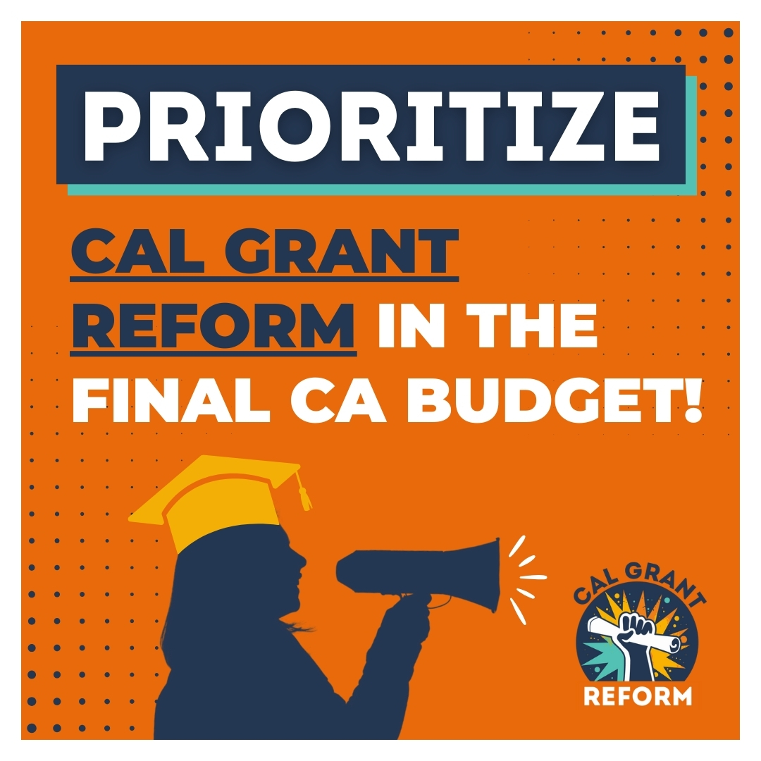 NextGen_Policy's tweet photo. CA students are counting on you @CAgovernor, @RobertRivas_CA & @ilike_mike! Retain #CalGrantReform in the final #CABudget to make higher education accessible for thousands of low-income students of which one-third are student parents 💵📜🎓 #InvestInSuccess #CalGrantSupport https://t.co/TigZh14FIG