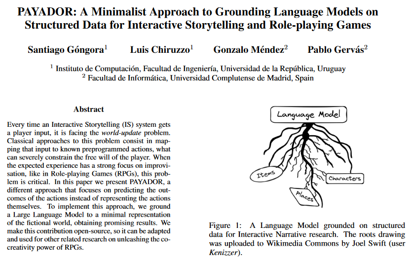 sgongora27's tweet photo. I am really happy to share that our (@luischiruzzo @gonzalo_gmendez @pgervas) novel approach to Interactive Storytelling will be presented at @iccc_conf🎉

TL;DR Instead of preprogramming what characters or items can do, try to predict how the fictional world can change✨

🇺🇾🔜🇸🇪 https://t.co/47eJnD0Bbz