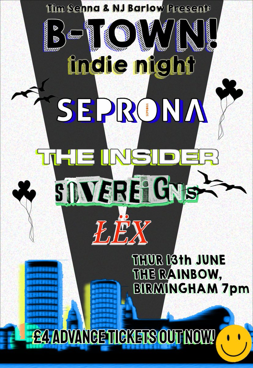 Tim Senna โ๏ธ (@timsenna) on Twitter photo The final line up for B-Town 5 is here!!!
Beyond proud of this gig and everything me & <a href="/njbarl0w/">Nicholas J. Barlow ๐ณ๏ธโ๐</a> are doing with it, buy your tickets before Friday to get the cheapest price ๐ธ
RT to support live local music ๐ซถ
seetickets.com/event/b-town-5โฆ The final line up for B-Town 5 is here!!!
Beyond proud of this gig and everything me & <a href="/njbarl0w/">Nicholas J. Barlow ๐ณ๏ธโ๐</a> are doing with it, buy your tickets before Friday to get the cheapest price ๐ธ
RT to support live local music ๐ซถ
seetickets.com/event/b-town-5โฆ