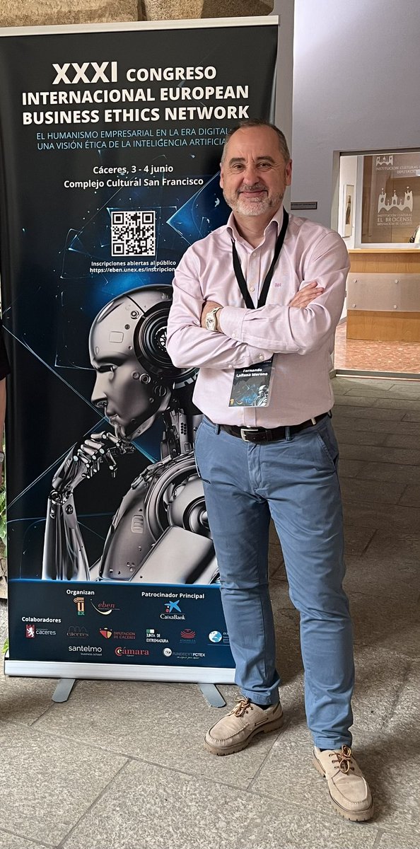 Un lujazo participar en representación de <a href="/Adelsys_EP/">Adelsys</a> S.L. en el XXXI Congreso Internacional “European Business Ethics Network” <a href="/Ebenspain/">Ebenspain</a> celebrado en Cáceres.

Es grande el reto de la era digital en relación a una visión ética de la IA dentro de la estrategia de #RSE.