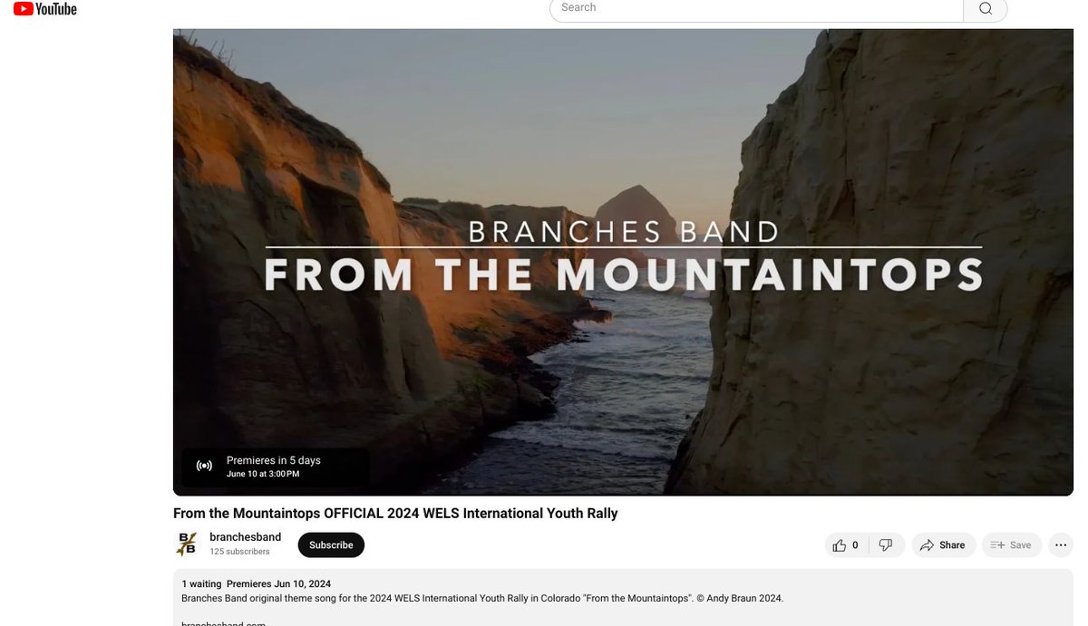 WELSYouthRally's tweet photo. It's coming! Check out YouTube on Monday for the release of Branches Band new song for the #WelsYouthRally2024 #FromtheMountaintops https://t.co/YPYHtlVCvF