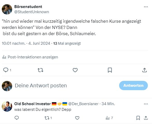 StudentUnknown's tweet image. Wenn man jemanden auf seine Ahnungslosigkeit hinweist, wird man gleich geblockt. Erkenne #Fintwit nicht wieder. Ist das jetzt normal hier? Oder ist der Account speziell? Frage an meine Follower.

@keinSpekulant
@Finanz_Spass
@braincoreinvest
@aktienmessie
@FinanzenmitF
@w0111f