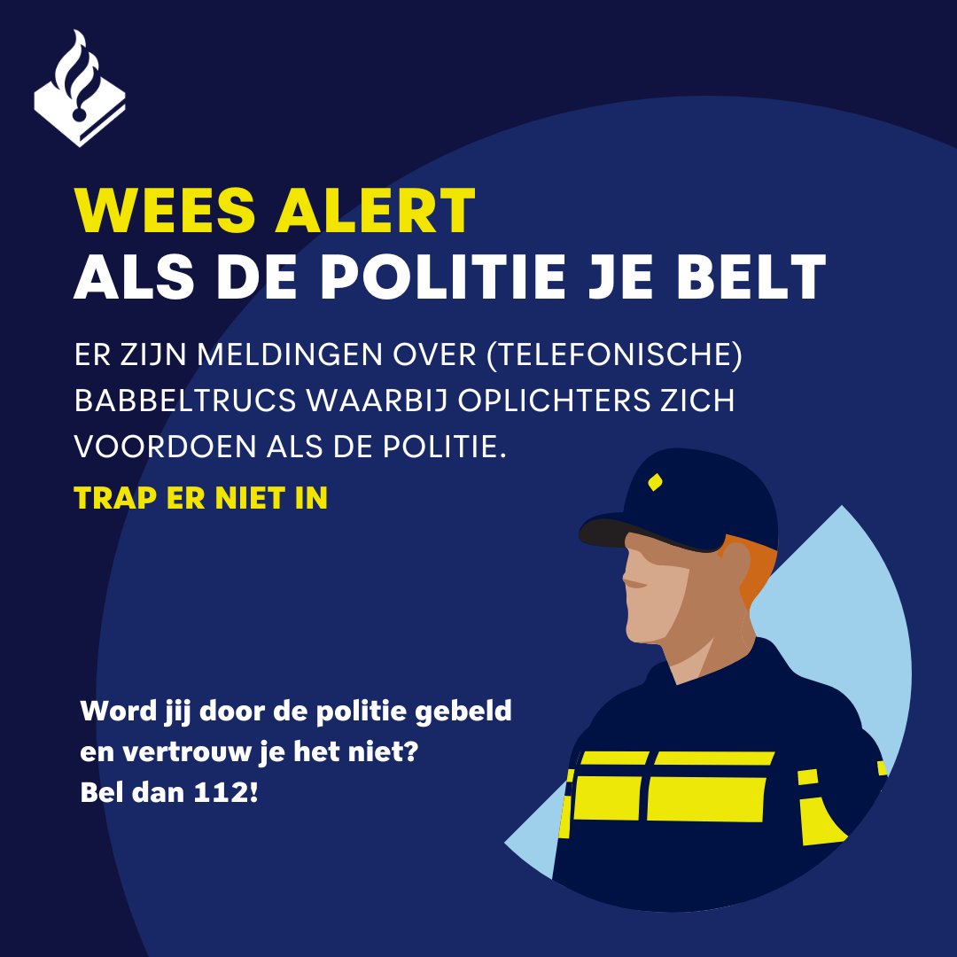 Door het hele land krijgen wij meldingen binnen van (voornamelijk) ouderen die opgelicht zijn door #nepagenten. Vaak worden zij via de huistelefoon benaderd. Vanavond zijn meerdere mensen in #Biddinghuizen slachtoffer geworden. #geefhetdoor