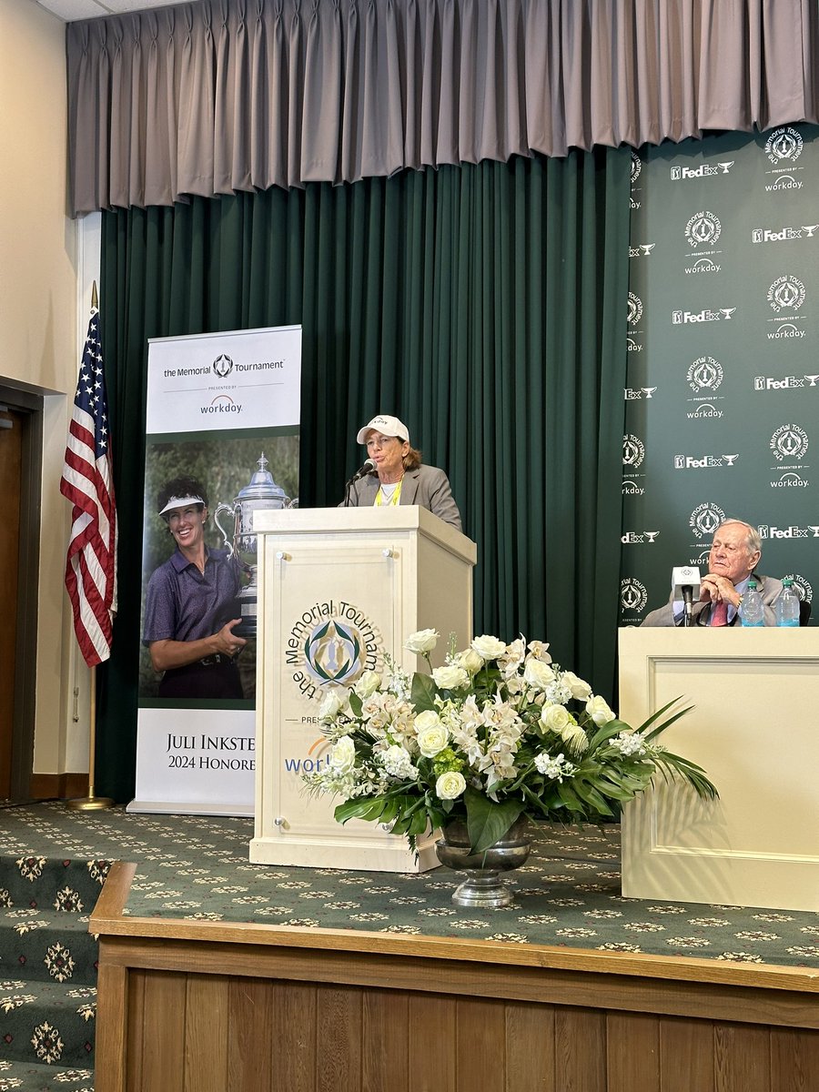 Juli Inkster speaking about the Inkster Award presented by <a href="/Workday/">Workday</a> 

<a href="/MemorialGolf/">the Memorial</a>