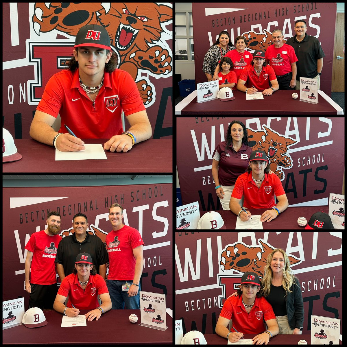 BectonAthletics's tweet image. Signing Day @BectonHS #Class2024 Domenic Maucione #20 will be playing at the next level @DominicanOburg. The Wildcat family wishes u the Best of Luck in all your future endeavors. You R truly #BectonsBest!! @BectonBaseball    #ProudAD  #SigningDay @NJICathletics @ChargersofDU