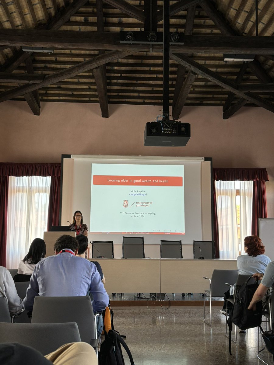 Ya Gao (@yagaorug) on Twitter photo Excellent talk by <a href="/violaangelini/">Viola Angelini 🟥</a> on “Growing older in good health and wealth”!#VIUageing #AgeingSummerSchool Excellent talk by <a href="/violaangelini/">Viola Angelini 🟥</a> on “Growing older in good health and wealth”!#VIUageing #AgeingSummerSchool