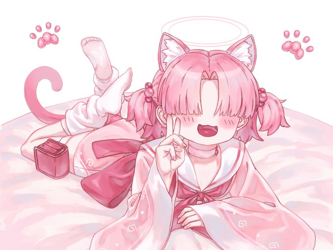 「animal ear fluff cat girl」 illustration images(Latest)