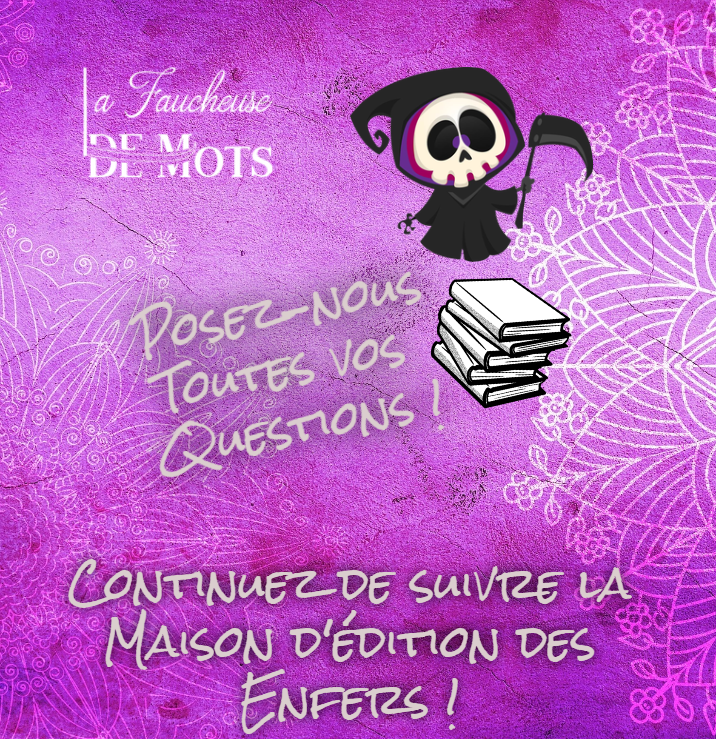 FaucheuseDe's tweet photo. #Edition #Questions #Réponses #Book
Salutations les âmes !
Les Enfers sont conscients que vous avez des tonnes de questions sur l’édition en général.  Alors, lâchez vous ! Posez-nous toutes les questions que vous avez en tête. Morty et nos Faucheurs en chef y répondront ! https://t.co/UXW8x4h8J4