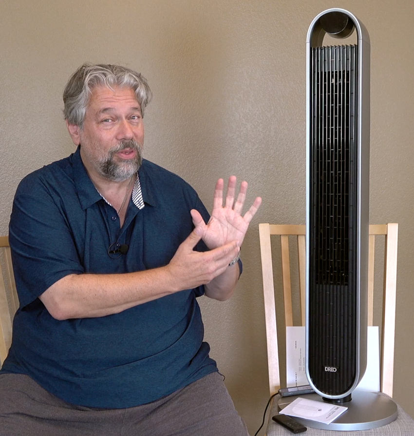 DaveTaylor's tweet photo. This is me building a smart fan club. I mean, literally, it's my review of the excellent DREO Pilot Max S smart tower fan, including assembly! Keep your eyes open for the glitch mid-way through the review too... https://t.co/QRtT7w2Wu8 #dreo #fan #smartfan #hvac @DreoOfficial https://t.co/76sPZgmXKm